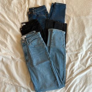 Three pairs of jeans